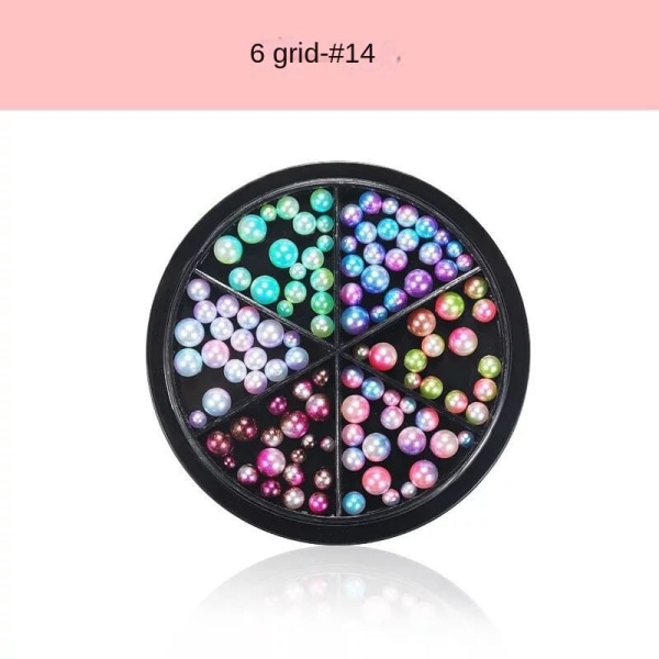 Negledekorationer til Nail Art Metal Nitte Strass Perle Tredimensionale Sommerfugle Legering Pailletter 14# mermaid Pearl