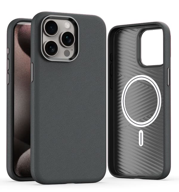 Etui til iPhone 14plus grå magnetisk type magnetisk lær full anti-fall