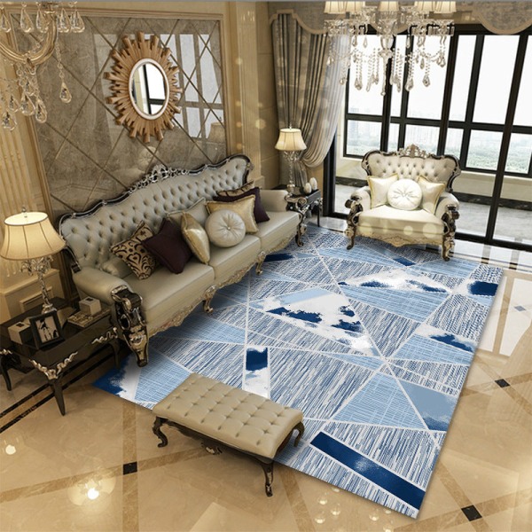Bath Mat Non Slip Absorbent Shower Bathroom Rug Carpet Printing and Dyeing Geometry 7 40/60cm