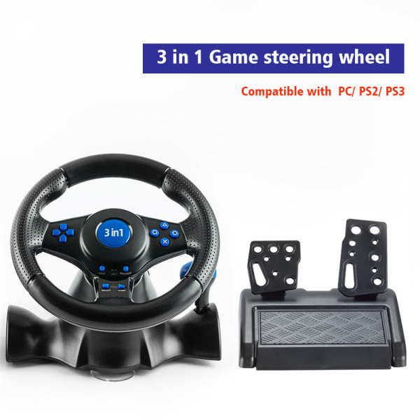 För Switch/Xbox One/360/PS4/PS2/PS3/PC Racing Game Seven-in-One-ratt Black three-in-one