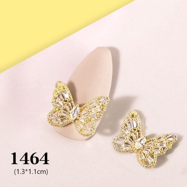 Negledekorationer til Nail Art Nail Butterfly Ornament Tredimensionel Super Flash Rhinestone 1464