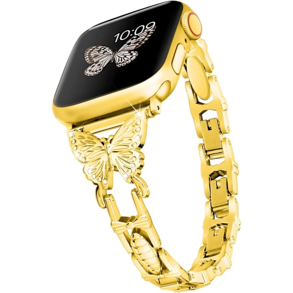 Klockarmband för Apple Watch iWatch 42/44/45/49mm Guld-Enkelt Ägg
