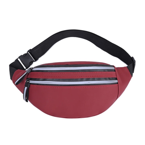 Fanny Pack Løpebelte Midjeveske Organizer Vanntett koreansk mote nattrefleks Smoky gray