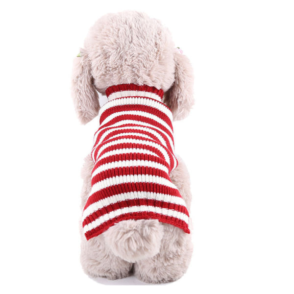 Kæledyrstøj Jul Små og mellemstore Hunde Jarre Aero Bull Sweater Twisted String Pet Supplies Elastik Thick stripes l