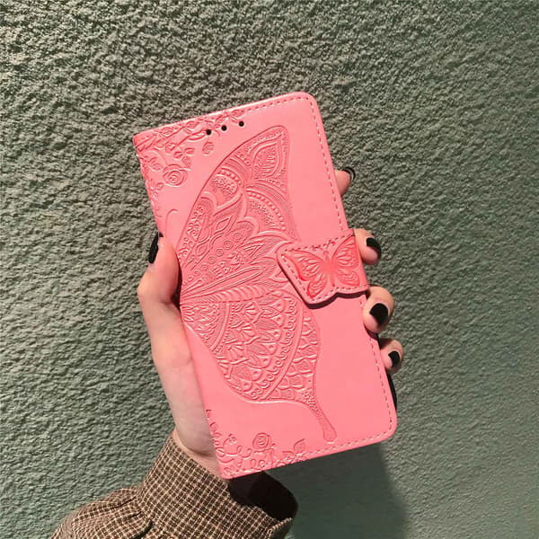 Etui til Samsung A23 E Rosa Lær kort med flip