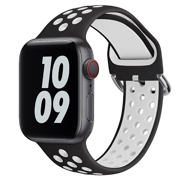 Urrem til Apple Watch iWatch 38/40/41mm Sort og Hvid