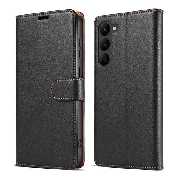 Etui til Samsung S24 PLUS svart lær flip
