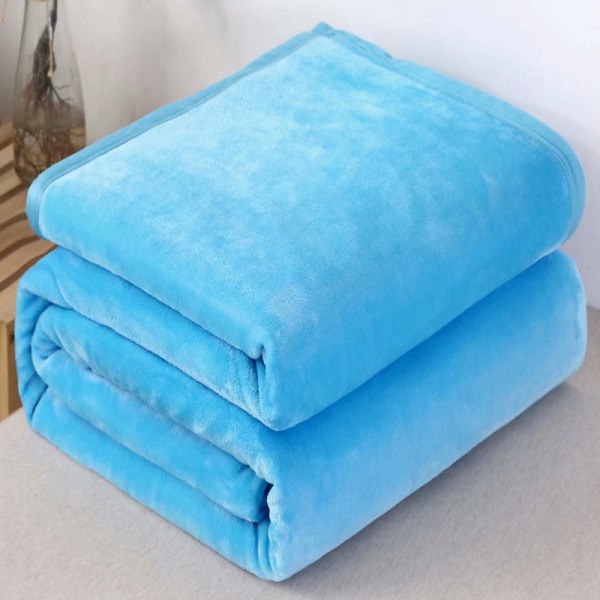 Paksu flanellipeitto sohvatyyny Coral fleece ilmastointipeitto lakana pyyhepeitto Sky Blue 70*100cm