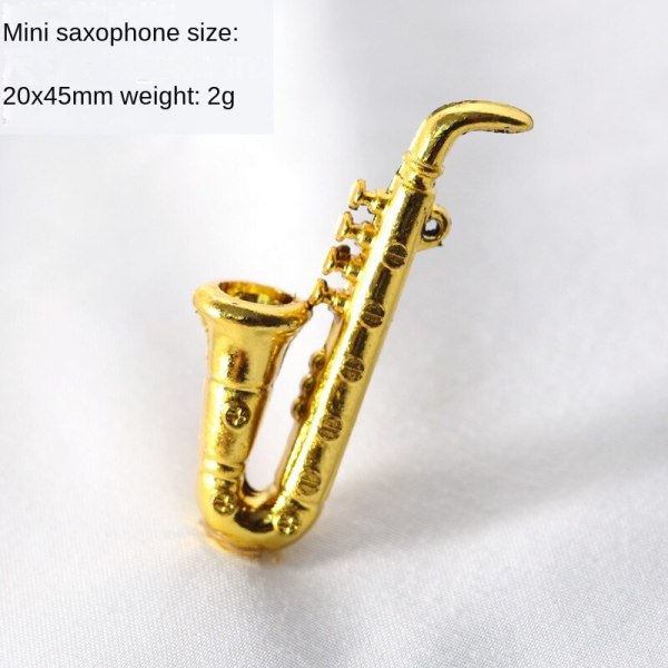 Miniaturemøbler Legetøj Dukkehus DIY dekorationstilbehør Minisaxofon Klassisk musikinstrument Curved tube