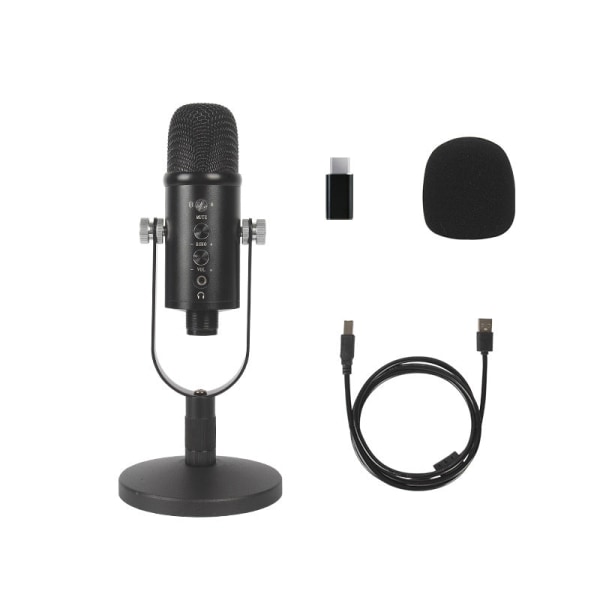 USB-kondensatormikrofonsæt Hjemmecomputer Optagespil Høj sampling støjreduktion Monitor Kablet mikrofon Suit