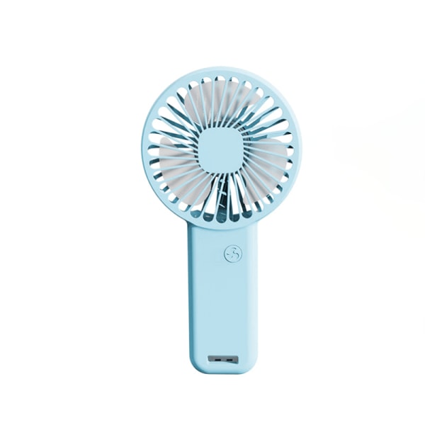 Mini bærbar USB håndholdt blæser Elektriske ventilatorer Genopladelig Silent Pocket Lille kølende håndventileret Blue