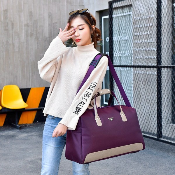 Kvinnors resväska Korean Travel mäns stor crossbody handväska Purple