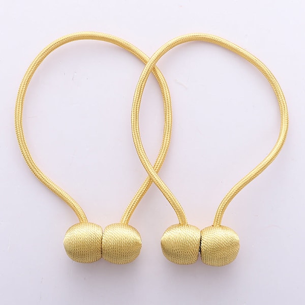 20 Colors Headphones Magnetic Buckle Curtain Tied, Non-Perforated Curtains Magnetic Snap Army Green