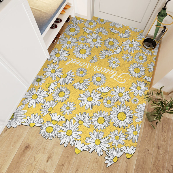 Badmatta Halkfri Absorberande Dusch Badrumsmatta Matta Idyllisk Minimalistisk Sunflower 45*75cm