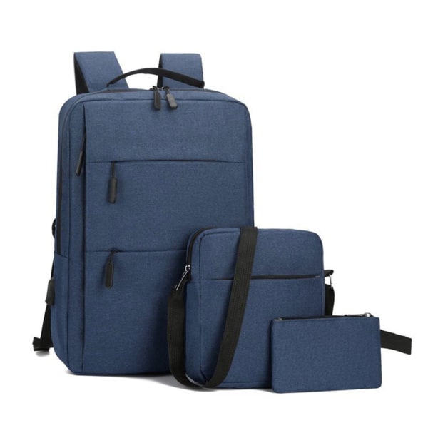 3-delt computertaske Business rygsække til mænd og kvinder Blue 16-inch