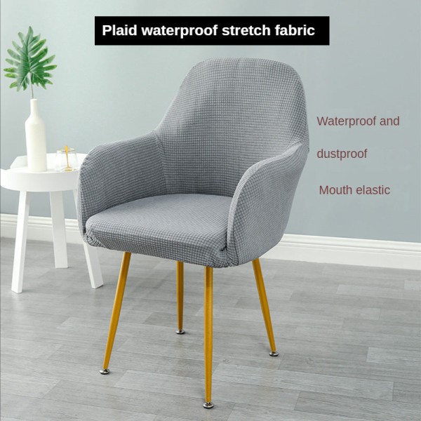 Sofa Stoltrekk Høyt armlen Spesialformet stoltrekk Elastisk vanntett stoltrekk Pure black chair cover