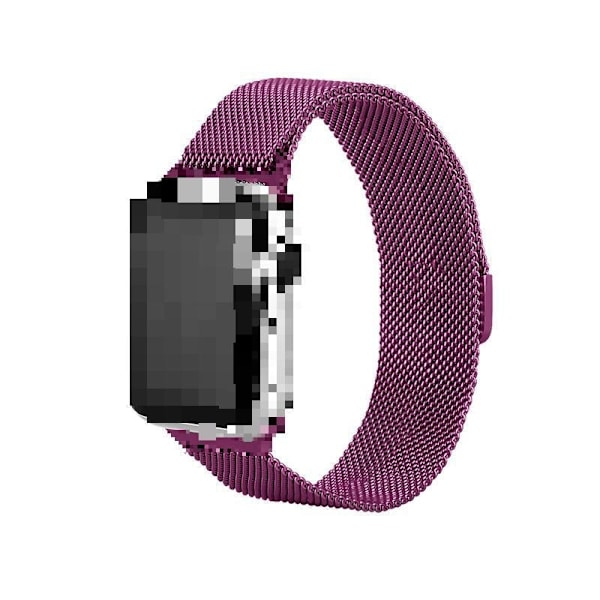 Urrem til Apple Watch iWatch Interface størrelse 42-44-45-46-49mm PG-lilla-Milan magnetisk lukning
