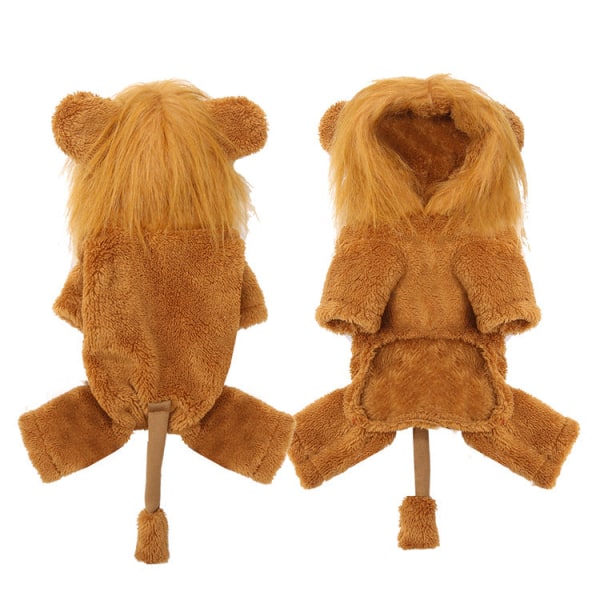 Lemmikkieläinvaatteet Syksyllä ja talvella Nelijalkainen Flanelli Lämmin Koira Kissa Lemmikkitarvikkeita Golden retriever LION l