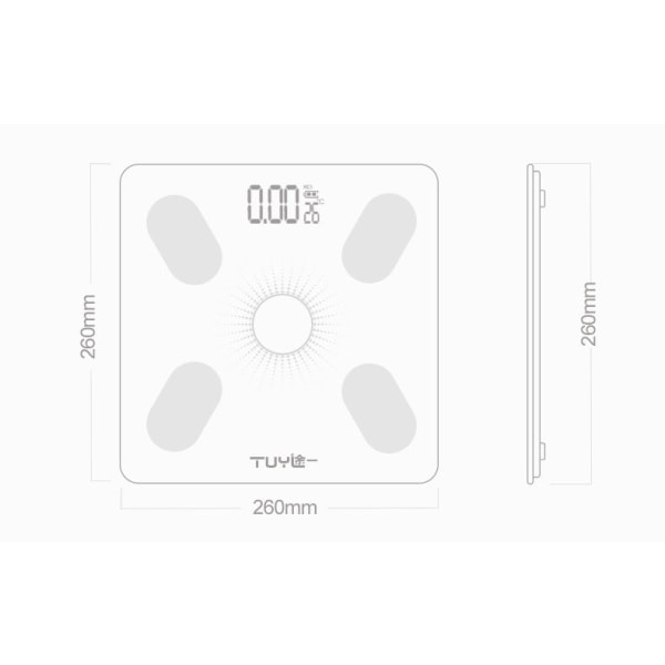 Body Weight Scale Bathroom round Corner Platform Digital Home Charging Smart High Precision Pink Rechargeable