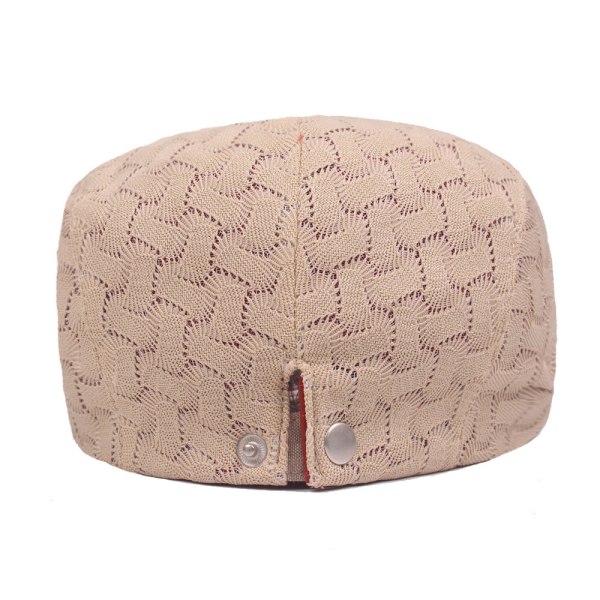 Baret Hat Mesh Kasket Dame Blonde Beret Forår og sommer Mesh Peaked Kasket Åndbar solhat Etnisk stil Hat Gray Adjustable