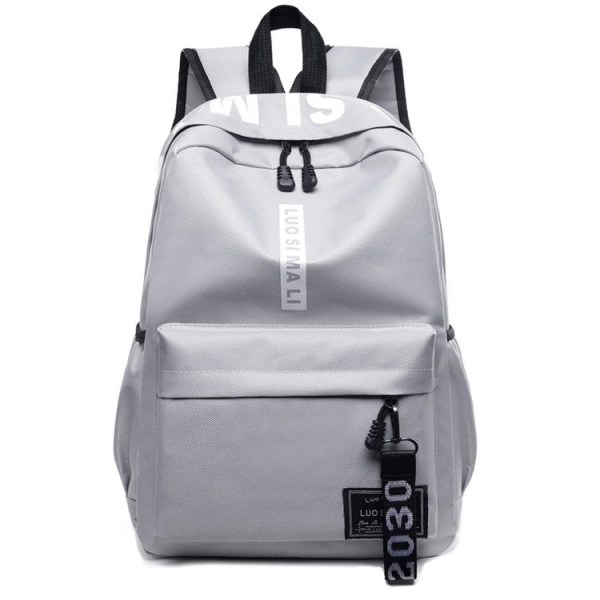 Kvinder pige rygsæk skuldertaske skoletaske Middle School Student Canvas College Style Large Capacity College Students' Light gray 45*28*14cm