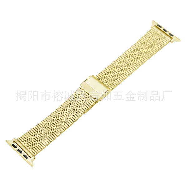 Klockarmband för Apple Watch iWatch 42/44 Nio-pärl guld