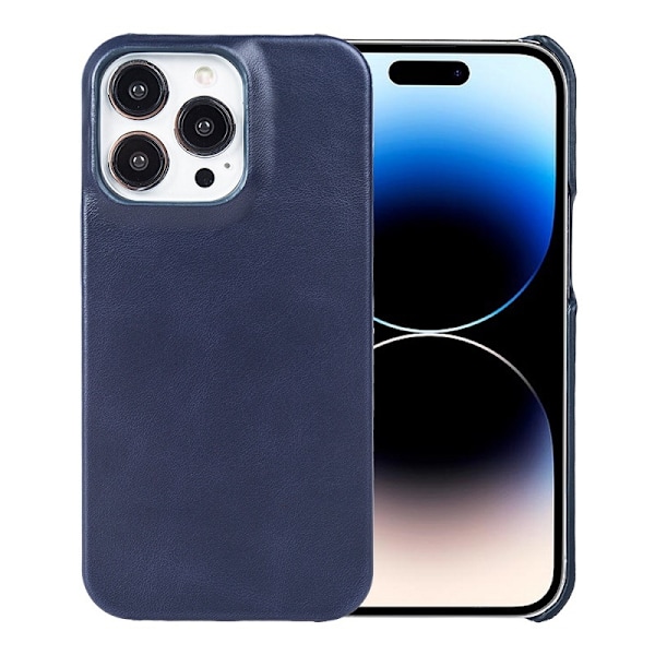 Etui til iPhone 13 blåt læder