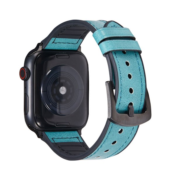 Kellon ranneke Apple Watch iWatch 42/44/45mm Crazy Horse Sininen