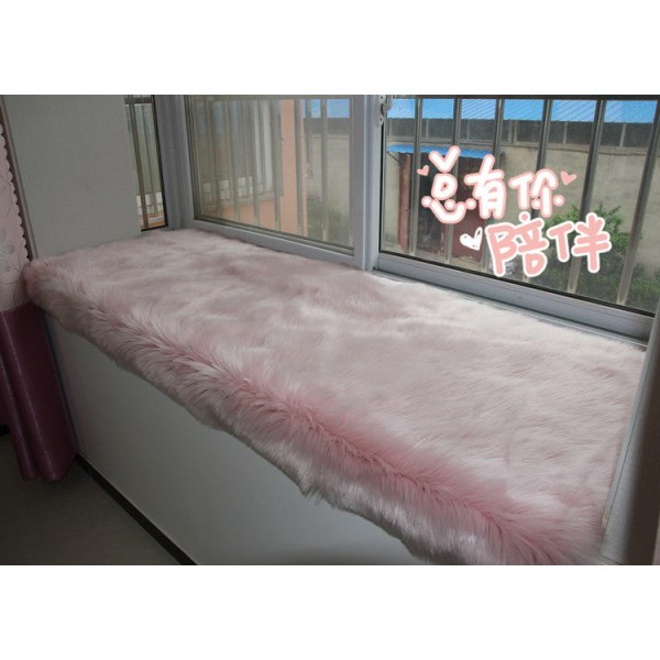 Bademåtte Skridsikret Absorberende Brusebad Badetæppe Tæppe Plys langt hår Light pink 60*90cm