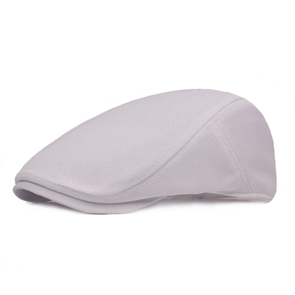 Baret Hat Dame Mesh Baret Forår Sommer Åndbar Advance Hatte Monokrom tynd spids kasket herrehat White Adjustable