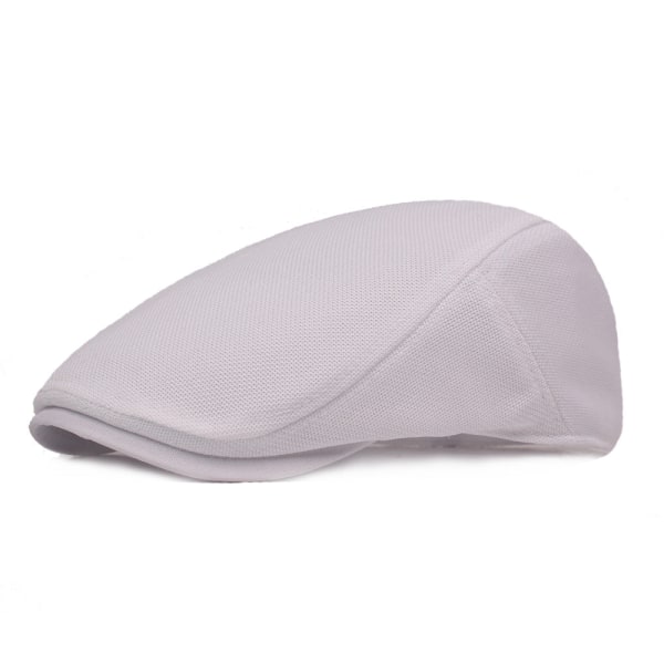 Barettihattu Naisten mesh kevät kesä hengittävä Advance-hatut Yksivärinen ohut cap Miesten hattu White Adjustable