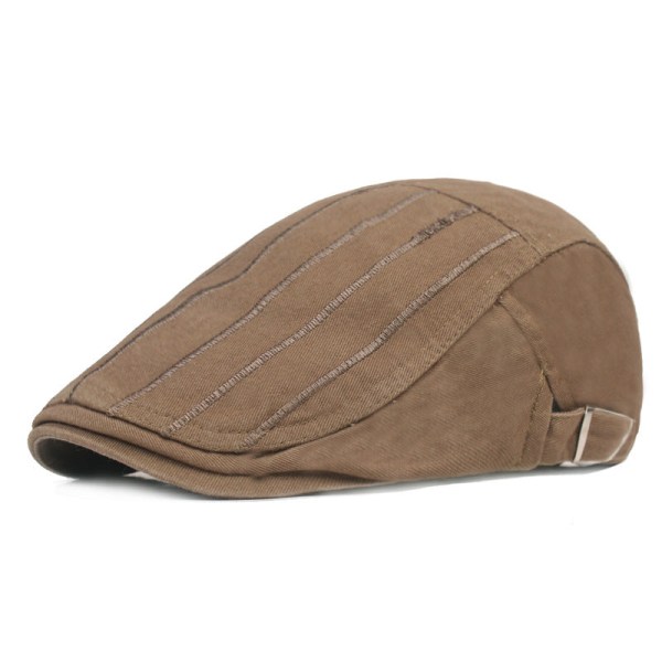 Beret Hat Bomulls Peaked Cap Artistic Youth Advance Hats Hat for Men Barn Vår og høst Retro Beret Army Green Adjustable