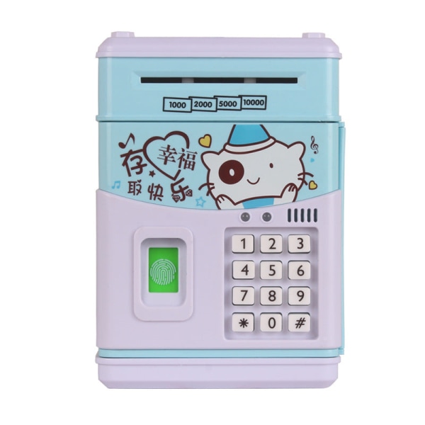 Säästöpossu lapsille Kolikkoraha Pankkiautomaatti Syntymäpäivä Ladattava Koira Kissa Kani CQ2 Happy cat