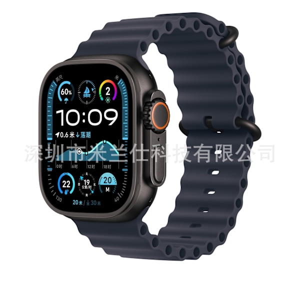 Urrem til Apple Watch iWatch 38/40/41/42mm-S10 normalt spænde 25 midnatsfarve sort spænde