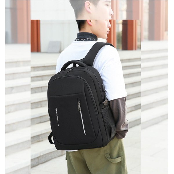 Skoleelev ryggsekk College Bookbag Reiseveske Byrderedusering Business Computer med stor kapasitet Dark gray