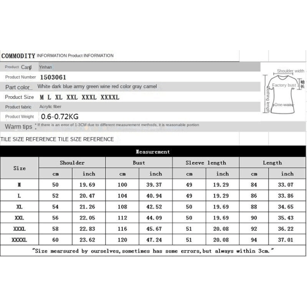 Kvinder strik slid efterår vinter sweater plus størrelse kjole høj krave lang rullekrave kvinde Gray L