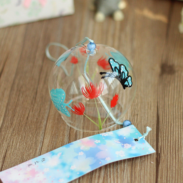 Vindklokker Japansk glas sommerfugldans kreativ gavehjem