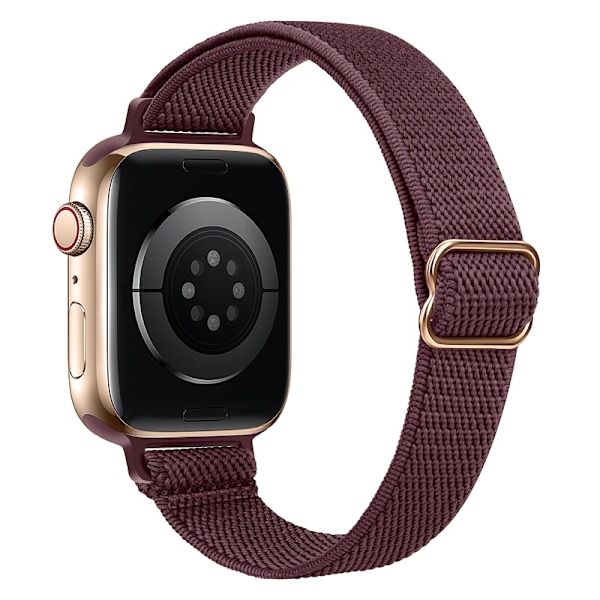 Klockarmband för Apple Watch iWatch 38/40/41/42mm Mörkt vinröd