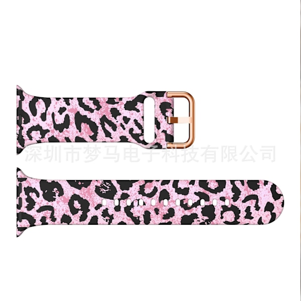 Klockarmband för Apple Watch iWatch Rosa leopardtryck 42/44/45/49mm