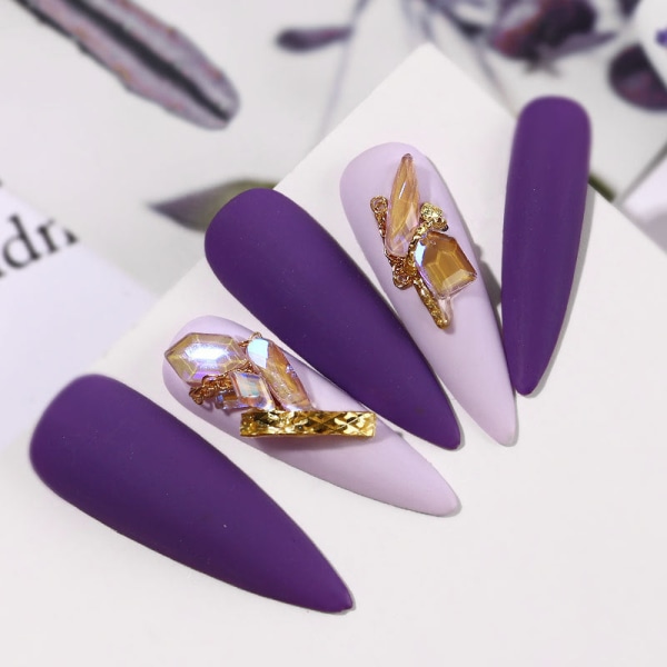 Nageldekorationer för Nail Art Crystal Bottoming Drill 50 Mixed Ornament 50 transparent Aurora mixed