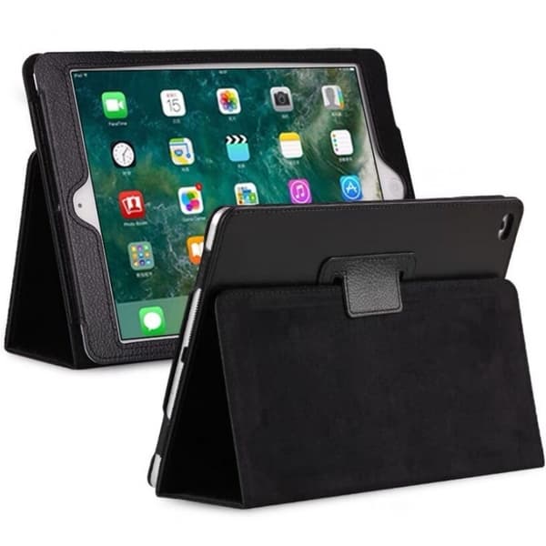 Stilfuldt etui til iPad 2017/2018 9.7\" Klassisk Sort Mini Fuld