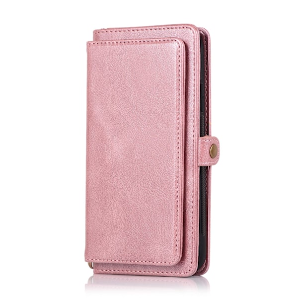 Etui til iPhone 14 Pro Max rosaguld multifunktionelt læder to i én pung
