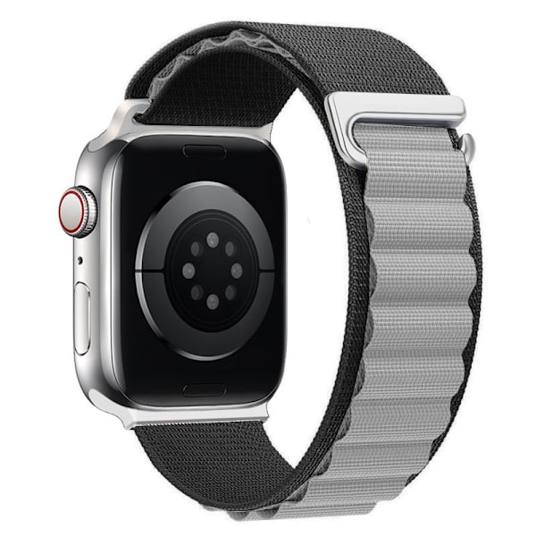 Klockarmband för Apple Watch iWatch 38/40/41mm rostfritt stål kontakt svart med grå