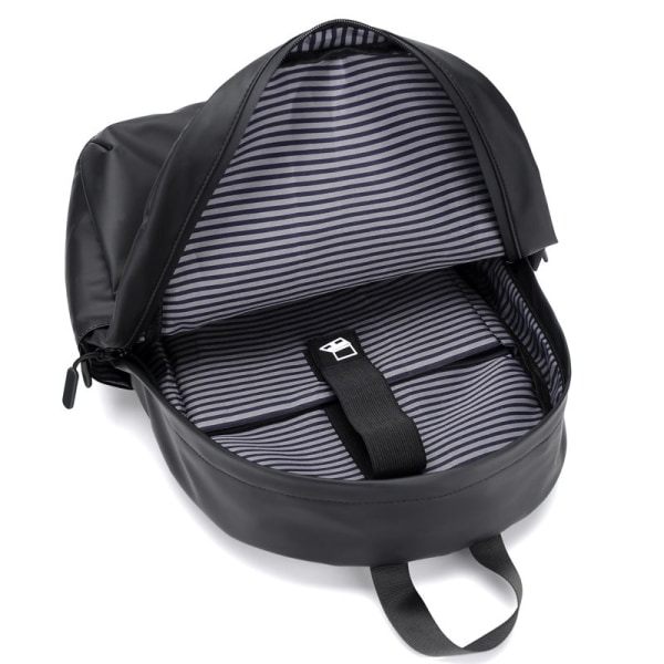 Rygsæk med stor kapacitet Laptoptaske Skoletaske udendørs opbevaringstaske Black