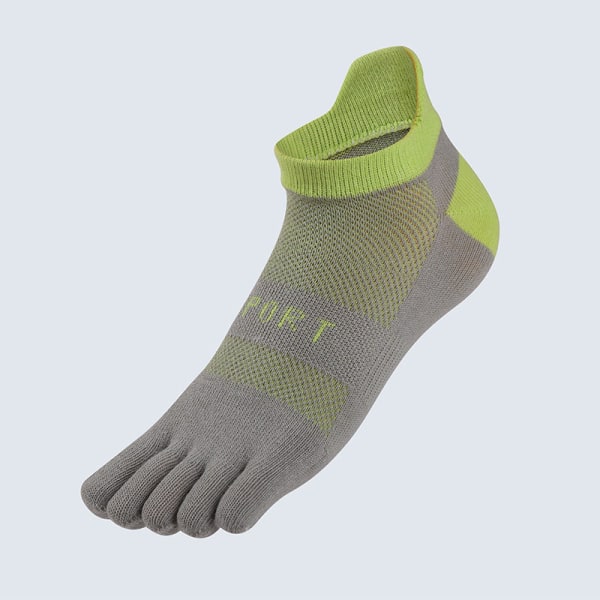 3 par Four Seasons mænds femtå sokker Svedabsorberende åndbare sportssokker Gray and Green Average Size