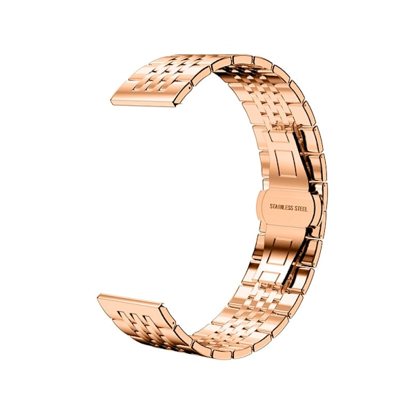 Klockarmband för Apple Watch iWatch Passande bredd 42-44-45mm HW-Roséguld Sju pärlor-Stålbälte