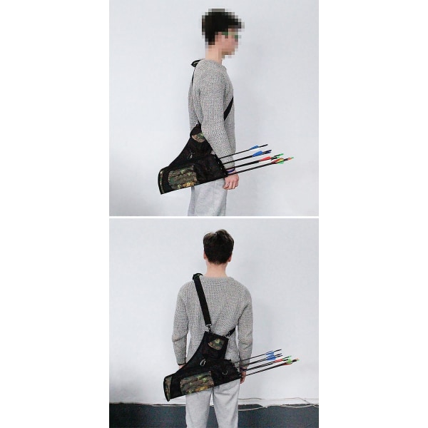 For 4-rørs pilholder Justerbar Oxford Bueskyting Bow Quiver Tac