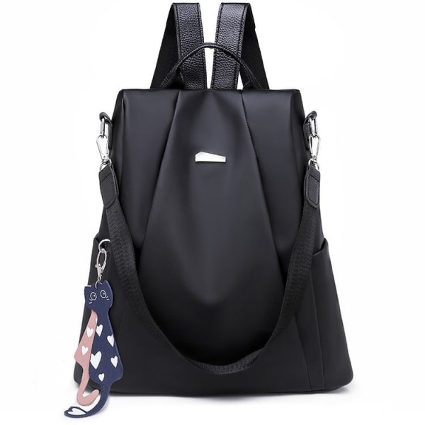 Personlig Oxford tygryggsäck Dual-Use Damväska Black