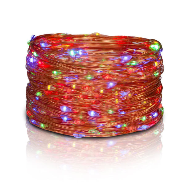 10M 20M Led String Lys Kobbertråd Fjernbetjening USB Batteridrevet til Jul Ferie Bryllupsfest Hjem Indretning MultiColor Battery 20M 200led