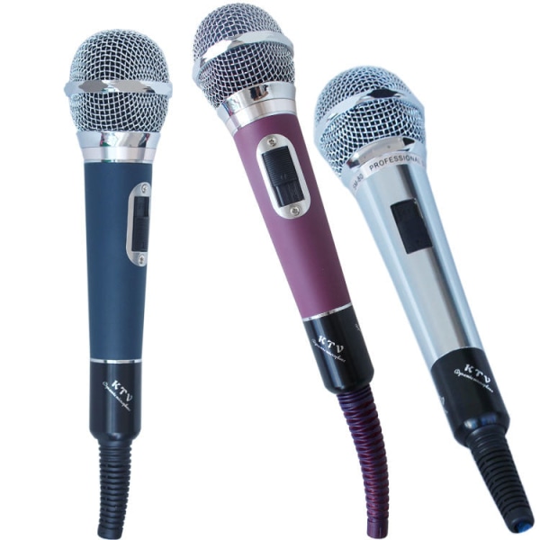 Engros Jinying 308 kablet mikrofon kablet mikrofon KTV hjemmekaraokeforsterker Stereo datamaskinmikrofon for konferanse Blue